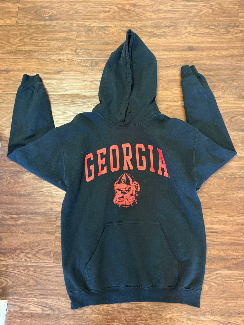 UGA University of Georgia sweatshirt - old school dawg - black - medium